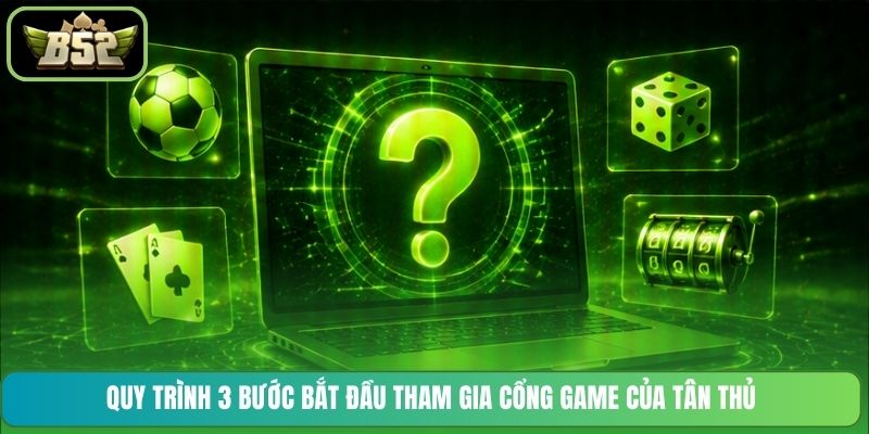Quy trình 3 bước bắt đầu tham gia cổng game của tân thủ